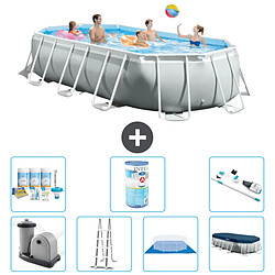 Intex Piscine ovale Prism Frame - Comprend des accessoires A2591