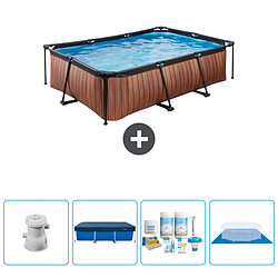 Exit Impression sur bois Piscine rectangulaire - Comprend des accessoires CB1