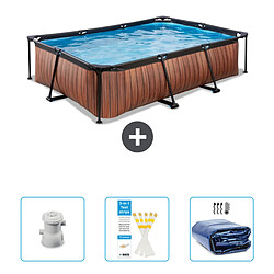 Exit Impression sur bois Piscine rectangulaire - Comprend des accessoires CB74