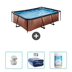 Exit Impression sur bois Piscine rectangulaire - Comprend des accessoires CB75