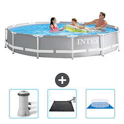 Intex Piscine Ronde Prism Frame - 366 cm - Gris