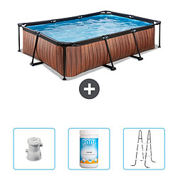Exit Impression sur bois Piscine rectangulaire - Comprend des accessoires CB84