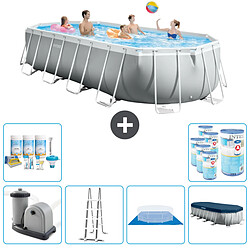 Intex Piscine ovale Prism Frame - Comprend des accessoires CB41