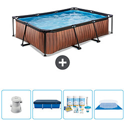 Exit Impression sur bois Piscine rectangulaire - Comprend des accessoires CB1
