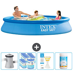 Intex Easy Set Piscine Ronde Piscine gonflable - 305 x 61 cm - Pompe, filtres, bandelettes réactives
