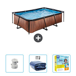 Exit Impression sur bois Piscine rectangulaire - Comprend des accessoires CB70