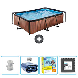 Exit Impression sur bois Piscine rectangulaire - Comprend des accessoires CB10