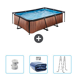 Exit Impression sur bois Piscine rectangulaire - Comprend des accessoires CB83