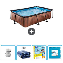 Exit Impression sur bois Piscine rectangulaire - Comprend des accessoires CB67