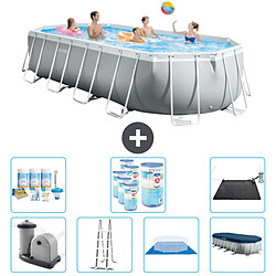 Intex Piscine ovale Prism Frame - Comprend des accessoires CB44