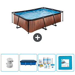 Exit Impression sur bois Piscine rectangulaire - Comprend des accessoires CB2