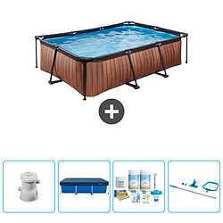 Exit Impression sur bois Piscine rectangulaire - Comprend des accessoires CB7