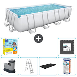 Bestway Piscine Rectangulaire Power Steel - Comprend des accessoires CB35