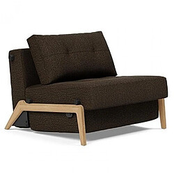 Inside 75 Fauteuil scandinave tissu - Chocolat