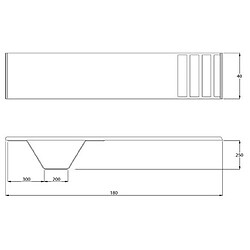 Astral Plongeoir droit ballesta l1.40 x h0.25m bleu ciel