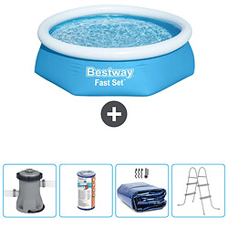 Bestway Fast Set Piscine Ronde Gonflable - 244 cm - Bleu