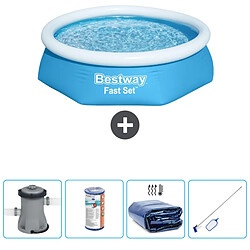 Bestway Fast Set Piscine Ronde Gonflable - 244 cm - Bleu