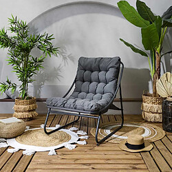 The home deco factory Fauteuil de jardin détente - Gris