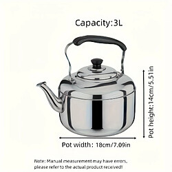 Bouilloire sifflante inox - 3 L