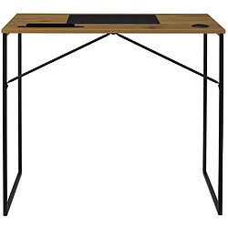 Avis The home deco factory Bureau bois et métal - Noir