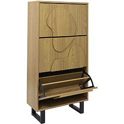 The Home Deco Factory Meuble à chaussures en MDF et métal Calypso.