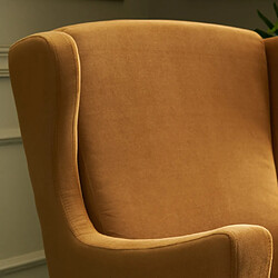 Acheter Concept Usine Fauteuil à oreilles en velours moutarde WILLIAMS