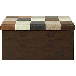 Avis The home deco factory Pouf-coffre Helsinki - Multicolore