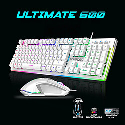 Spirit of Gamer Pack Gamer 2 en 1 Clavier Souris Ultimate 600 Artic Blanc - Occasion