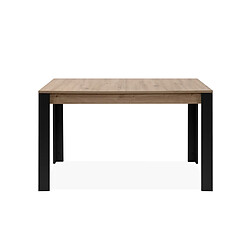 Concept Usine Table extensible 4 à 6 personnes chêne et noir 150x80x75 TOLOSA