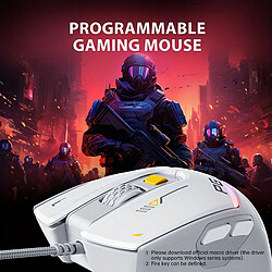 Acheter 1pc PG1 Souris de jeu filaire, souris gamer ergonomique avec rétroéclairage RGB, macro programmable, capteur optique précis, compatible PC Windows 10/11, droitier, filaire USB