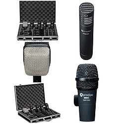 Prodipe Set de 8 micros-Batterie 3 pinces micro 3 bonnettes cigare 4 clamps pour fut 1 x DRM-KD 4 x DRM-C