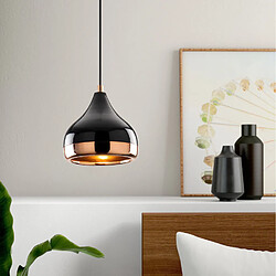 Concept Usine Suspension filaire noire et cuivrée MAYA