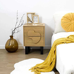 The Home Deco Factory the_home_deco_factory Chevet en MDF et métal Calypso