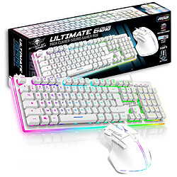 Spirit of Gamer Pack Gamer 2 en 1 Clavier Souris Ultimate 600 Artic Blanc - Occasion