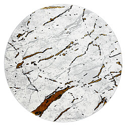 RUGSX Tapis ALLURE 1963 Cercle Marbre - Blanc et or