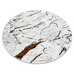 RUGSX Tapis ALLURE 1963 Cercle Marbre - Blanc et or