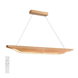 ZMH Suspension salle à manger 90CM lampe suspendue en bois moderne dimmable avec télécommande