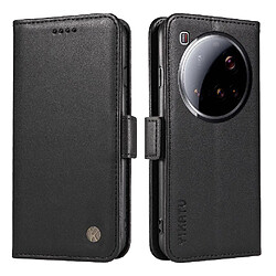 Xiaomi 15 Ultra - Étui Flip FOXDOCK - Noir Coque portefeuille - Faux cuir premium - Élégant logo gaufrage - Protection intégrale