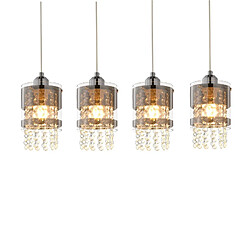 ZMH Suspension salon moderne 150CM table à manger lampe suspendue lampe suspendue en cristal couloir