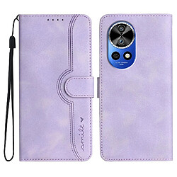 Étui pour Huawei Nova 12 Pro - Portefeuille Magnétique Violet Étui à rabat - Emplacements pour cartes - Protection renforcée avec aimant intégré