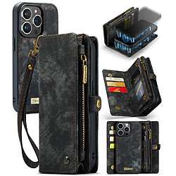 Étui iPhone 14 ProMax FOXDOCK Étui portefeuille cuir - Fermeture magnétique - Protection complète