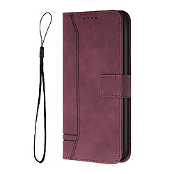 Étui Téléphone OPPO A5 Pro - Rouge Portefeuille cuir PU - Emplacements cartes - Fermeture magnétique