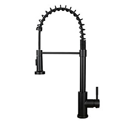 Avis ZMH Robinet de cuisine noir robinet douche extensible pivotant cuisine salle de bain