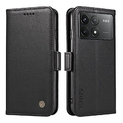 Étui portefeuille Xiaomi Redmi K70 - Noir Étui portefeuille pour smartphone - Compatible Xiaomi Redmi K70 - Fente pour cartes - Protection intégrale - Noir