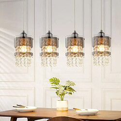 ZMH Suspension salon moderne 150CM table à manger lampe suspendue lampe suspendue en cristal couloir