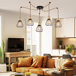 Acheter ZMH Pheashine Suspension rétro métal bois - Noir