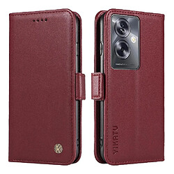 OPPO A79 5G Étui FOXDOCK Rouge Flip étui avec logo gaufré - Design léger - Protection supplémentaire - Fentes carte