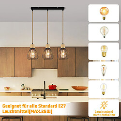 Acheter Zmh Suspension corde métal bois - Noir