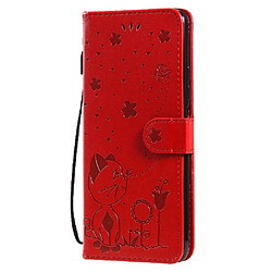 Flip Étui Pour Redmi K40 Rouge Étui en cuir PU - Fente pour carte - Design slim - Matériaux premium - Installation facile