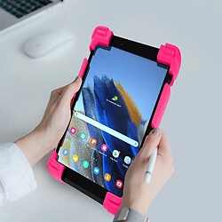 Avizar Coque pour Tablette 7.9 à 9 pouces Universel Bumper Silicone Gel Mode Support Rose pas cher
